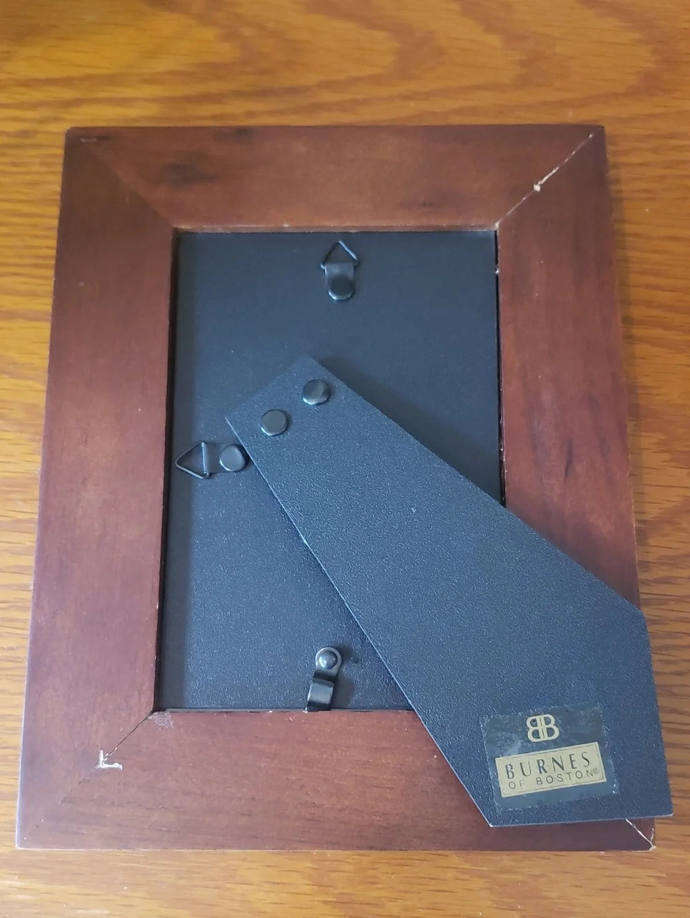 Vtg (2) Brown & Brown/Gold Picture Frame Set - Holds 4x6 Photos
